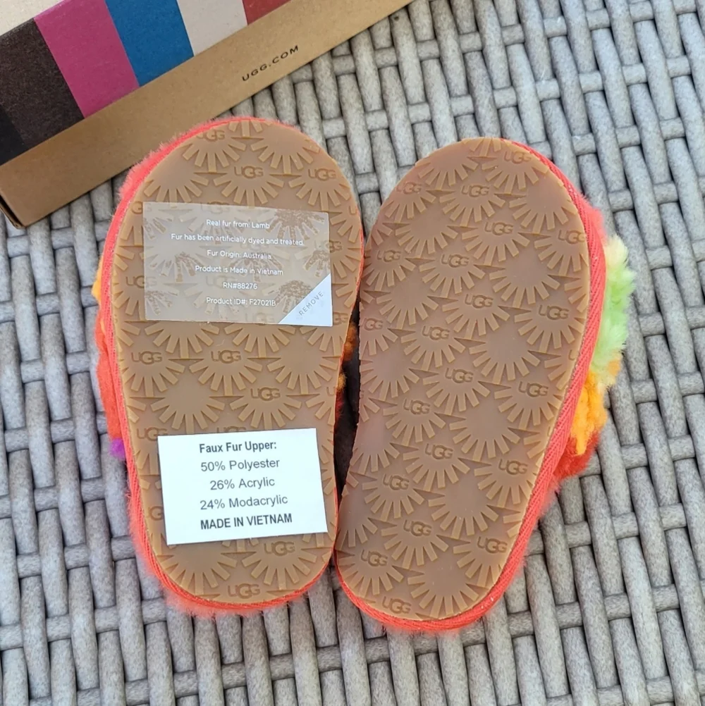 UGG Kids T Fluffy Yeah Slide Cali Collage